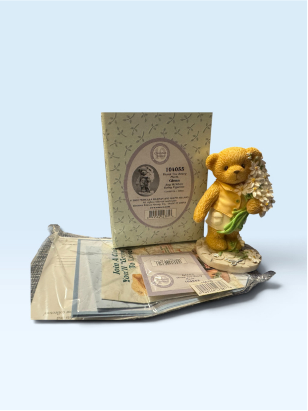 Cherished Teddies Glenn 104055 Boy W/White Daisy Figurine